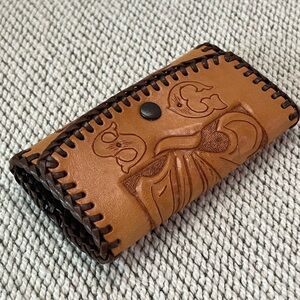 Tan &  Brown Leather Key Organizer